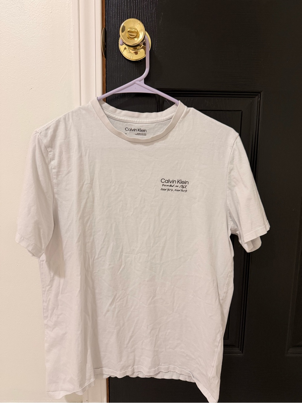 Calvin Klein Men’s White Short Sleeve Logo Tee